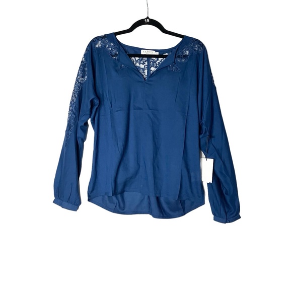 Velvet by Graham & Spencer Anthropologie Women’s Lace Detail Blouse Small NWT - Picture 5 of 15
